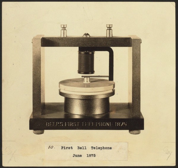 Bell's first telephone, 1876.