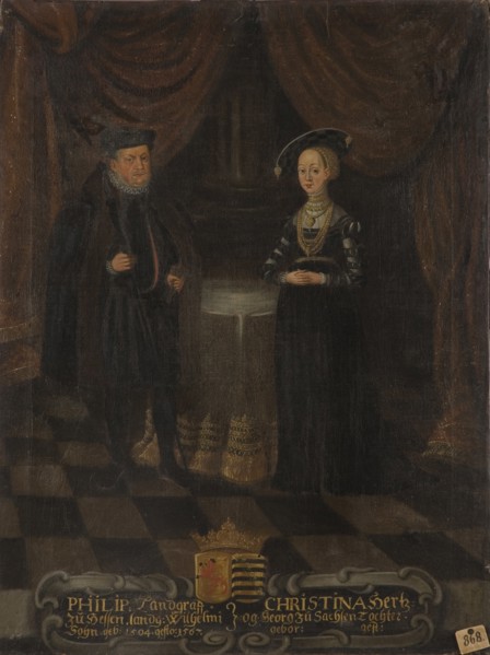 Philip I, Landgrave of Hesse (1504-1567) and Christine of Saxony (1505-1549), Landgravine of Hesse.