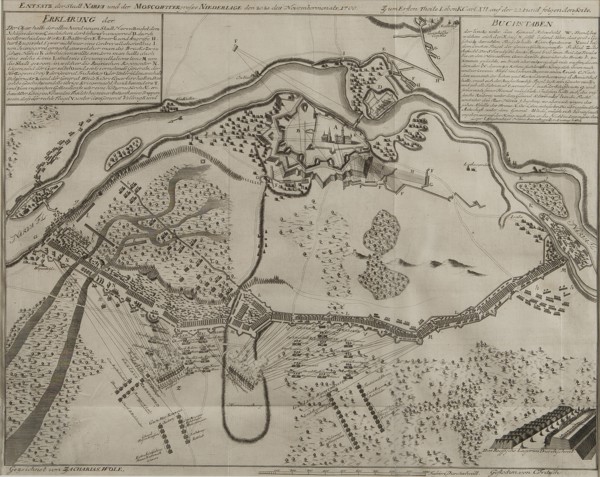Map of the Battle at Narva, 1700.