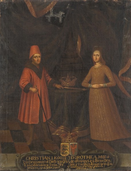 King Christian I of Denmark (1426-1481) and Queen Dorothea (1430-1496).