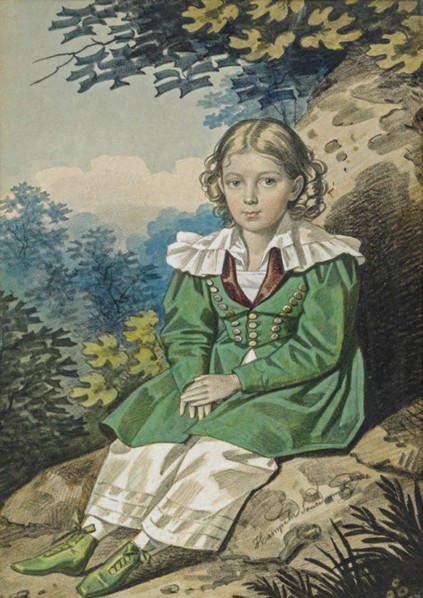 Portrait of the Sergey Petrovich Ushakov (1828-1894) as child, 1830s.