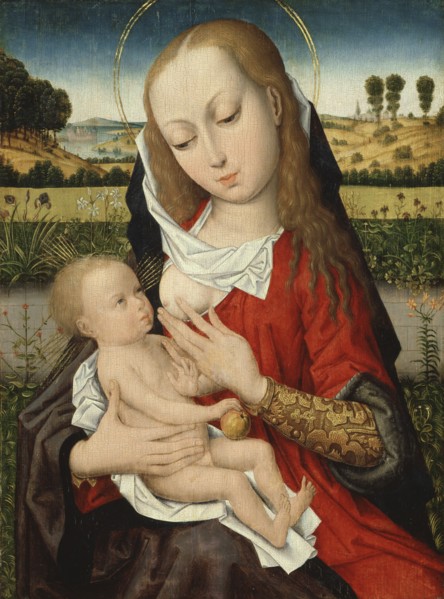The Virgin suckling the Child.