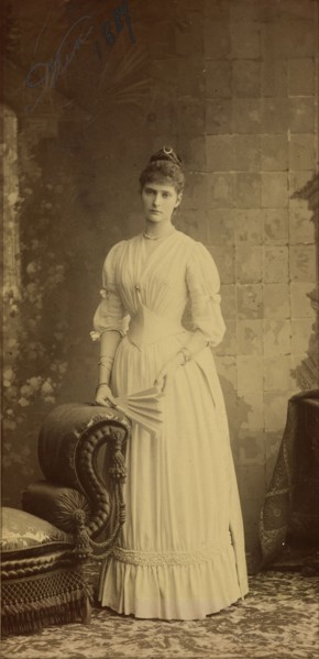 Portrait of Empress Alexandra Fyodorovna of Russia (1872-1918) as Grand Duchess, 1889.