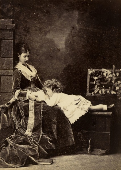 Grand Duchess Maria Fyodorovna with son, Nicholas Alexandrovich, 1872.