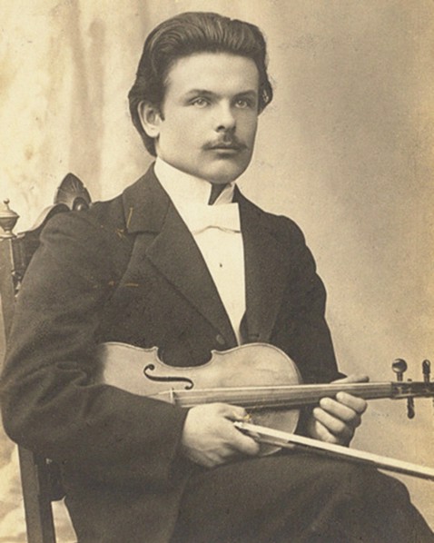 Victor Novacek (1873-1914) after the premiere of Violin Concerto in D minor, Op. 47 by Jean Sibelius