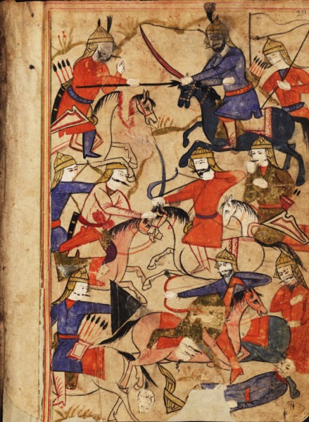 Illustration to the epic poem The Knight in the Panther's Skin by Shota Rustaveli, 17th century.
