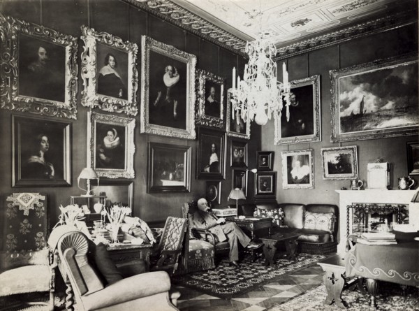 Paul Sinebrychoff (1859-1917) in his study, 1910s.