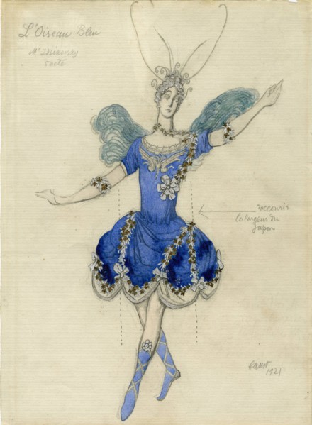 Costume design for the ballet Sleeping Beauty by P. Tchaikovsky, 1921.