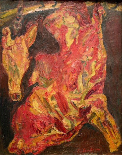 Beef carcass and head of veal (Boeuf et tête de veau), ca 1923.