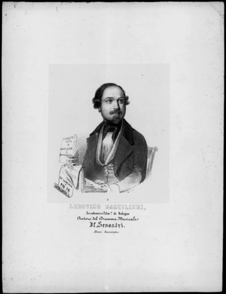 Portrait of the composer Lodovico Baccilieri.