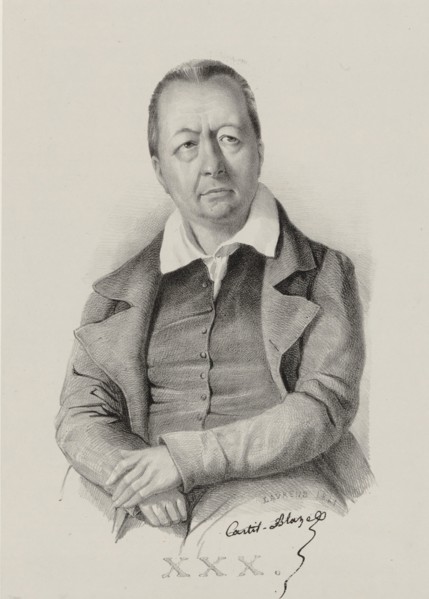 Portrait of the composer François Henri Joseph Castil-Blaze (1784-1857), 1841.
