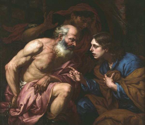 Joseph interpreting the dreams of the baker and the butler, Between 1660 and 1670.