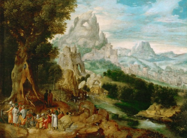 Landscape with Saint John the Baptist Preaching, ca 1535-1540.