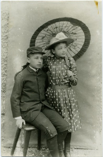 Maja and Albert Einstein, ca 1893.