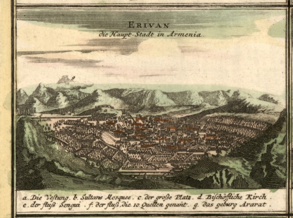 Map of Yerevan , 1762.