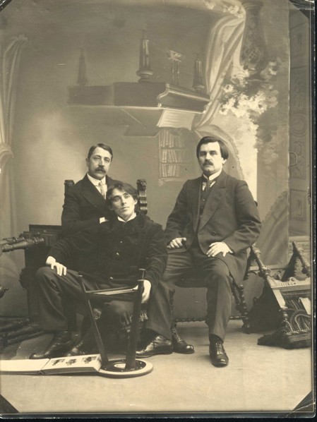 Mikhail Matyushin, Kazimir Malevich and Aleksei Kruchenykh, 1913.