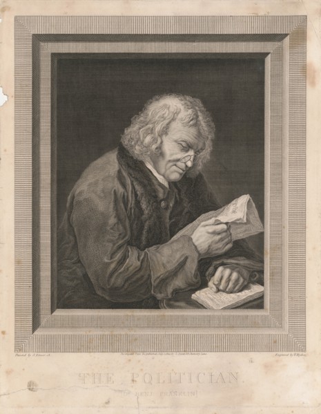 Portrait of Benjamin Franklin , .