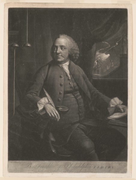 Portrait of Benjamin Franklin , Between 1763 and 1785.