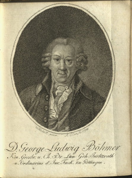 Portrait of Georg Ludwig Böhmer (1715-1797), 1794.