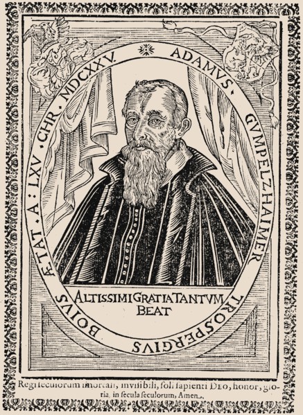 Portrait of the composer Adam Gumpelzhaimer (1559-1625), 1625.