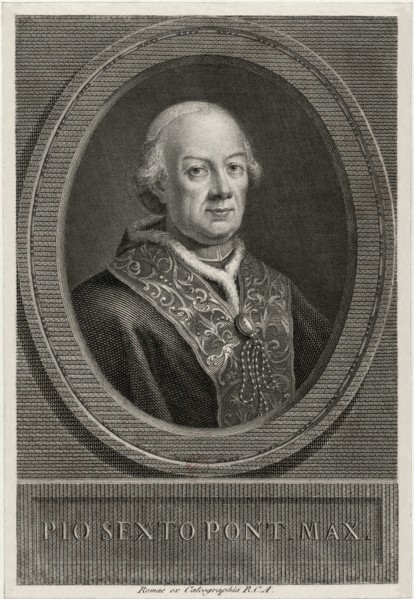 Portrait of the Pope Pius VI (1717-1799), .