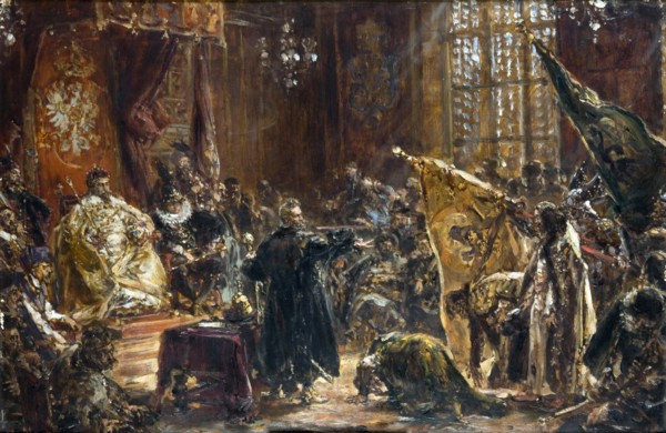 Presentation of Czar Vasili Shuisky by the hetman Stanislaw Zolkiewski at the Warsaw Sejm in 1611, 1