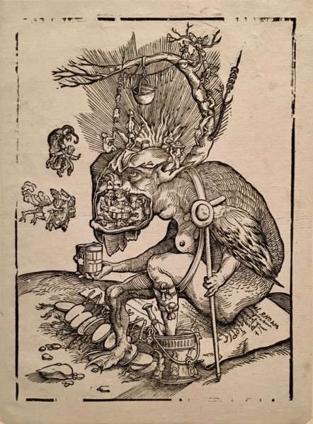 Satire on the sale of indulgences, before 1536.