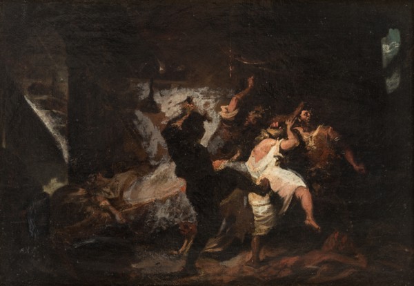 Scene from Don Quijote de la Mancha by M. de Cervantes, 1868-1870.