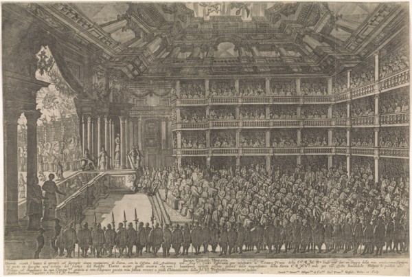 Scene from the opera Il pomo d'oro (The Golden Apple) of A. Cesti to the wedding of Leopold I and Ma