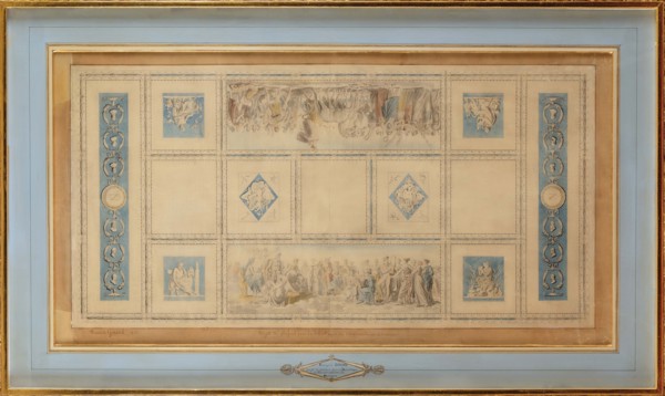 Study for the Painted ceiling of the library in the Conservatory, 1812.