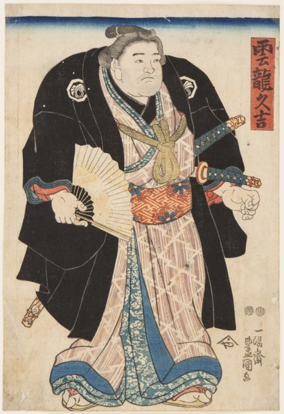 Sumo Wrestler Unryu Kyukichi (Unryu Hisakichi), 1830s.