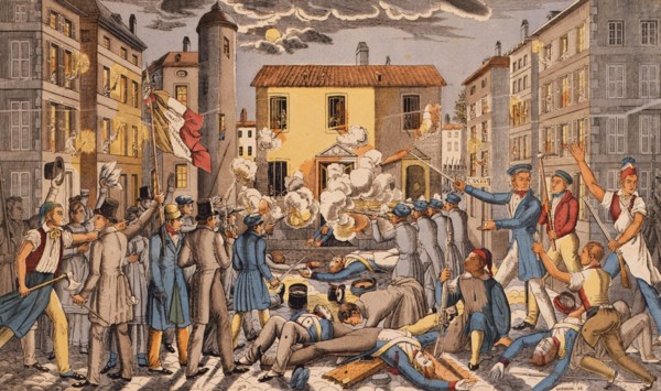 The Frankfurter Wachensturm on 3 April 1833, ca 1834.