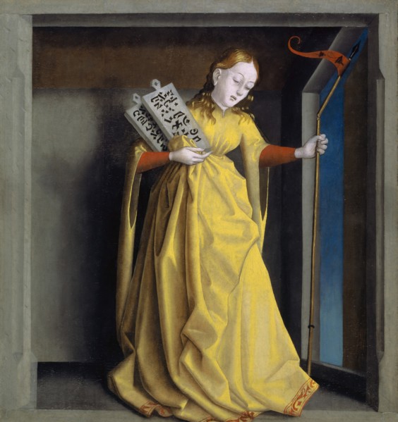 The Synagogue. From the Mirror of Salvation altarpiece, ca 1435.