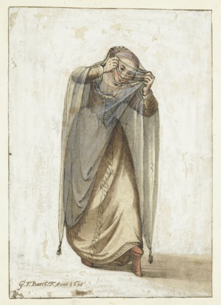 Venetian courtesan, Between 1660 and 1670.