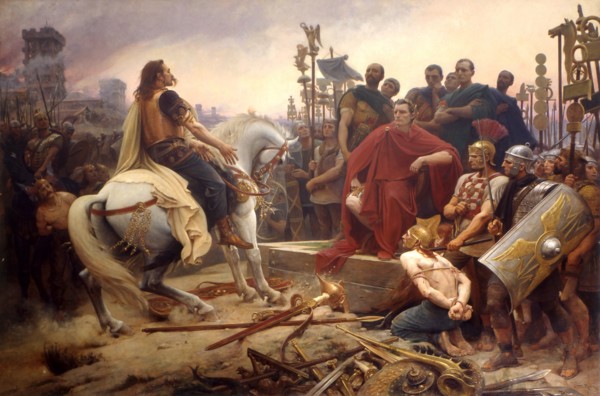 Vercingetorix throws down his arms at the feet of Julius Caesar, 1899.
