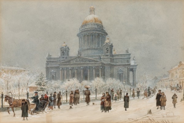 Winter Landscape with the Saint Isaac's Cathedral, 1869.