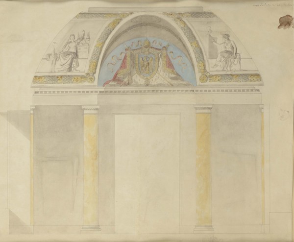 Study for the decoration of the throne at the Palais des Tuileries, 1806.