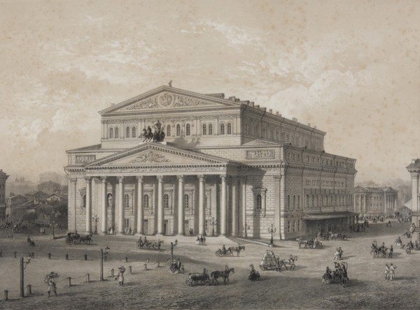 The Bolshoi Theatre in Moscow, 1859.