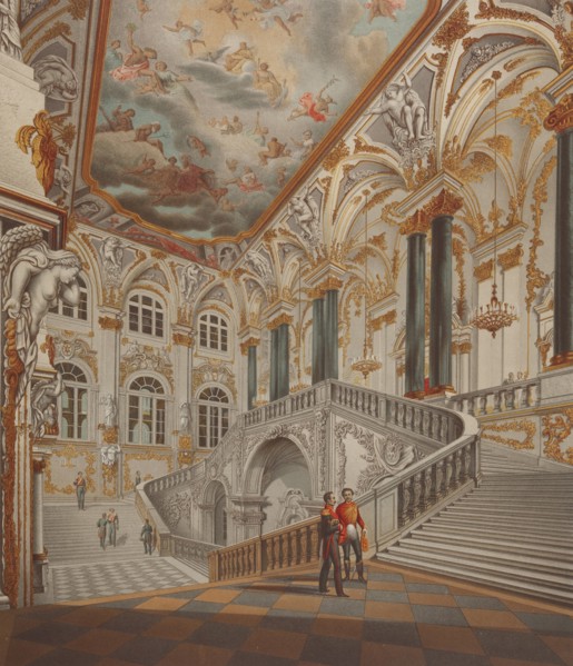 The Grand staircase of the Winter palace (Also known as Ambassador's staircase or Jordan staircase),