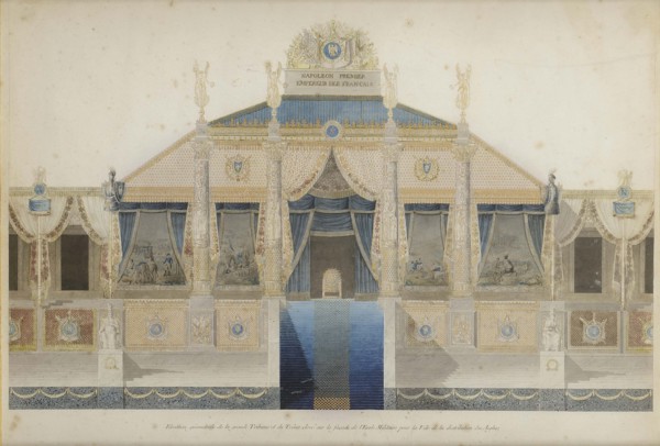 Project of the Great Tribune and the Throne for the Feast of the Distribution of Eagles , 1807.