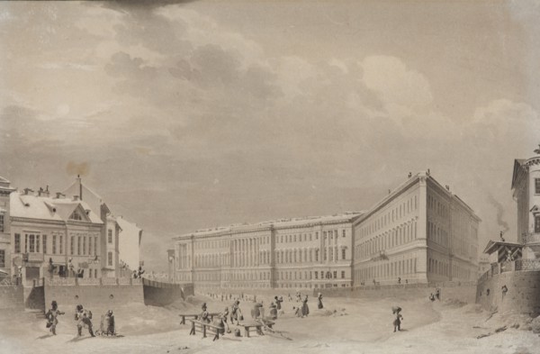 Saint Petersburg. The General Staff building on the Moika River embankment, before 1833.