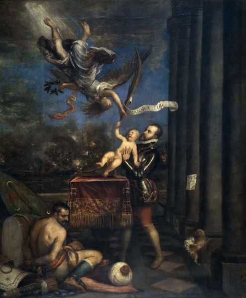 Philip II offering the Infante don Ferdinand to Victory, ca 1573-1575.