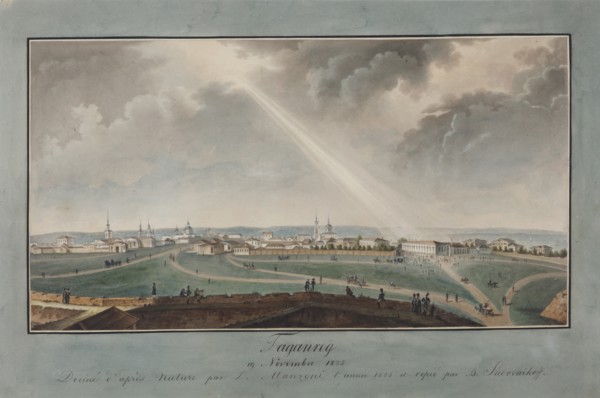 View of Taganrog on the day of the death of Emperor Alexander I on November 19, 1825, c. 1830-1840.