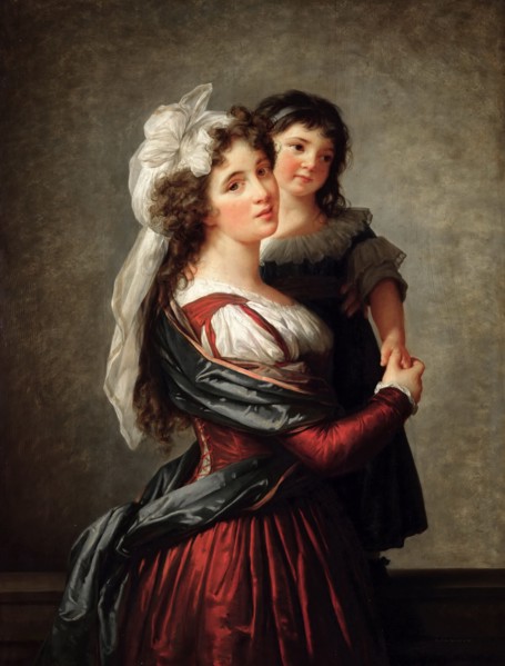 Madame Rousseau and her Daughter, 1789.