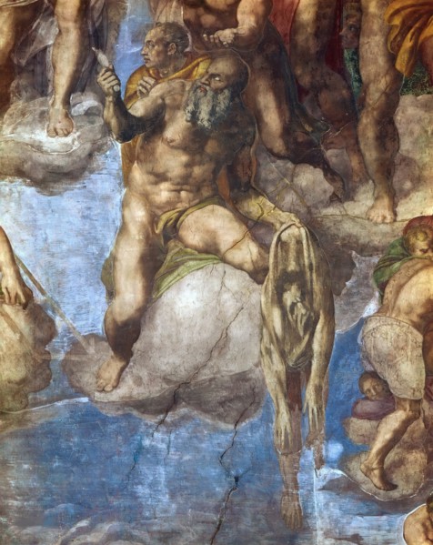 Saint Bartholomew displaying his flayed skin, 1537-1541.