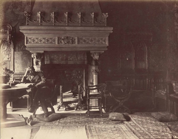 François Flameng (1856-1923) in his workshop, c. 1890.