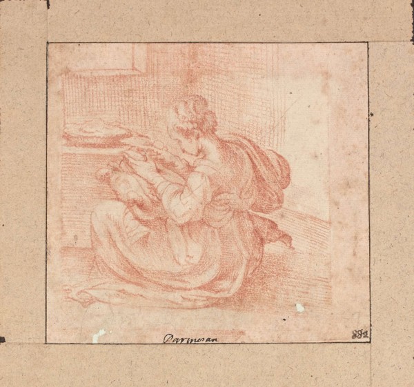 Study of a woman cooking.