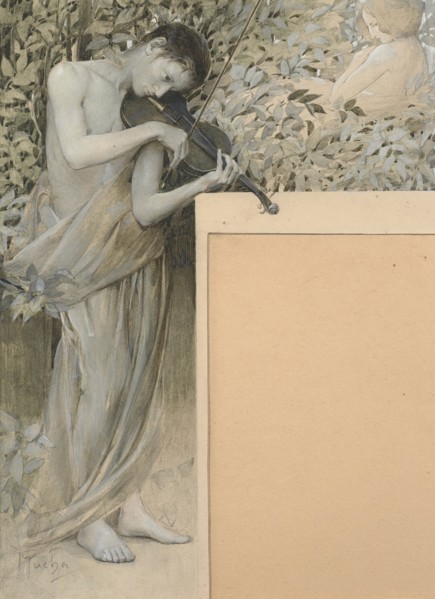 Young violin player.