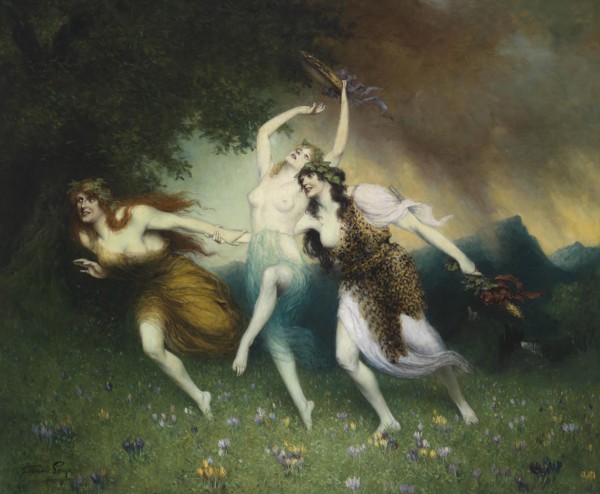 Fleeing nymphs.