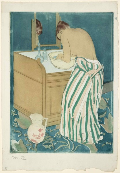 A Woman bathing, 1890-1891.